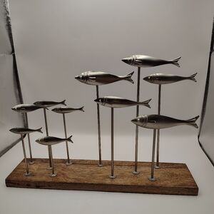 Threshold Metal School Of Fish Coastal Home Decor